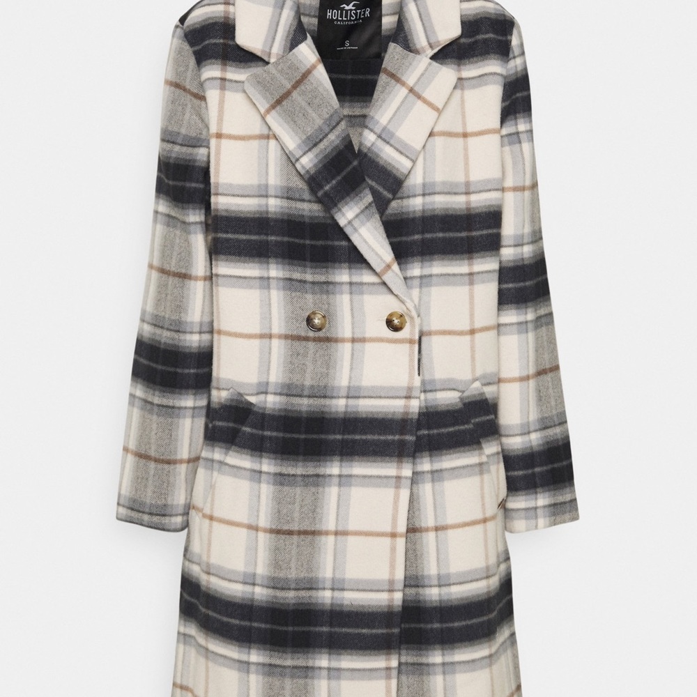 Women’s Hollister Plaid Dad Coat (2XL) NWT